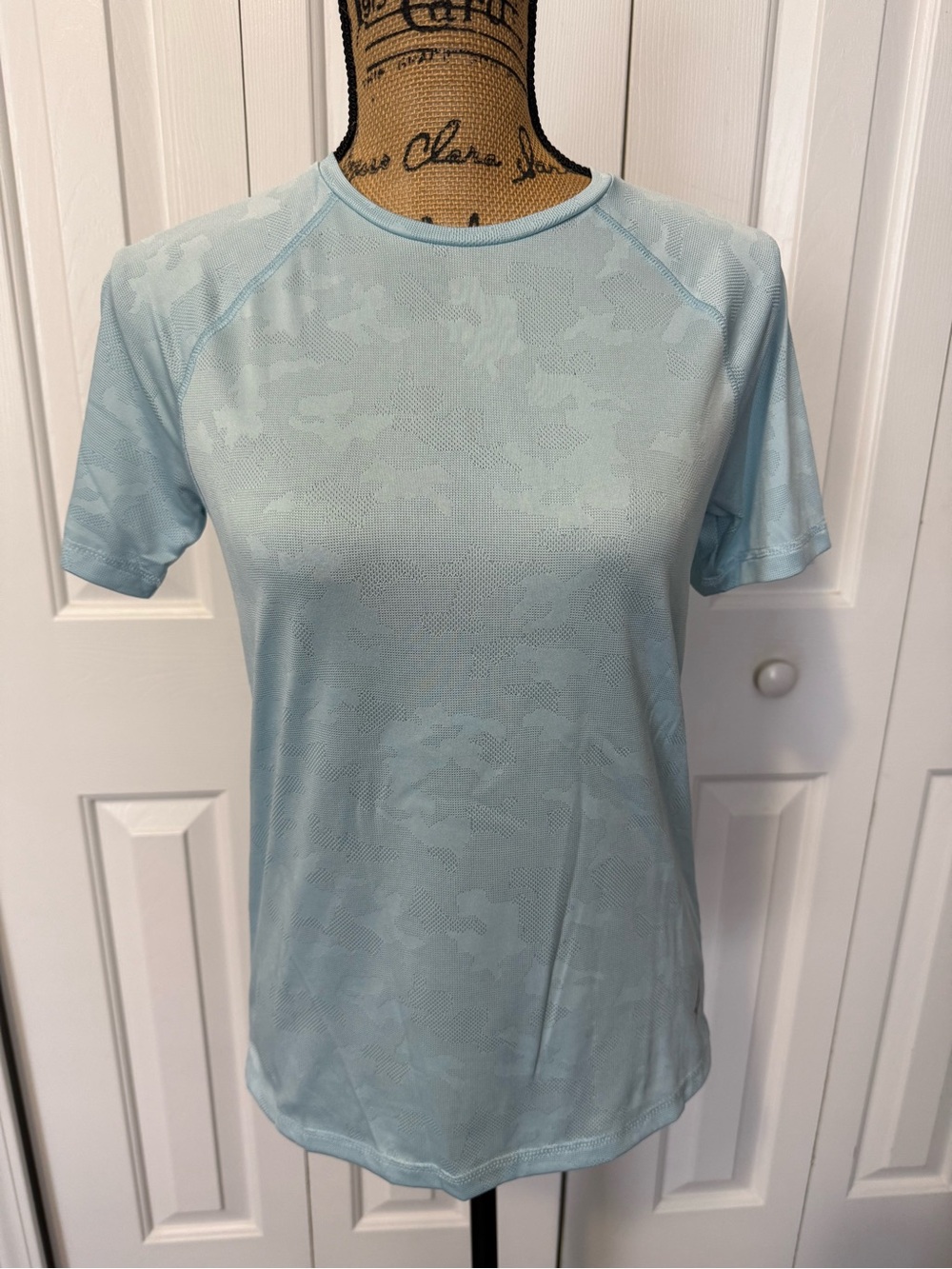 Primark Light Blue Camo Short Sleeve Tee